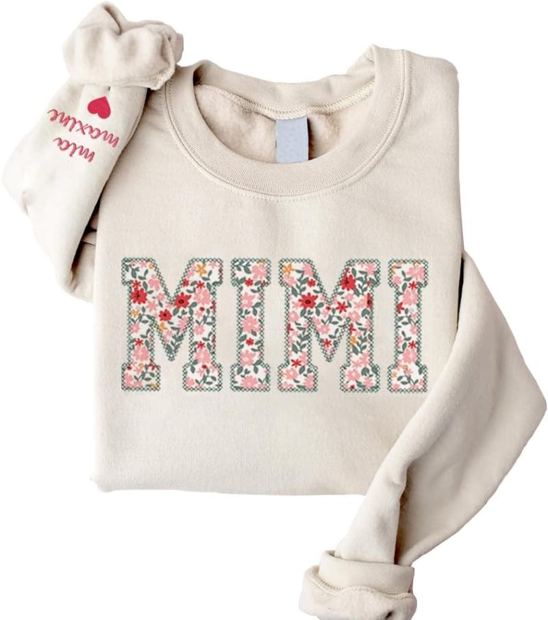 Mimi Embroidered Floral Applique Sweatshirt