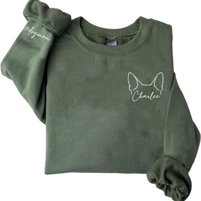 Personalized Embroidered Dog Mom Sweatshirt