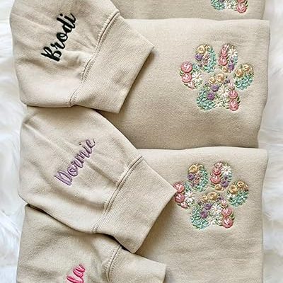 Custom Embroidered Name Dog Lover Gifts