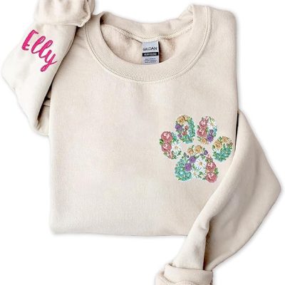 Personalized Embroidered Dog Mom Sweatshirt