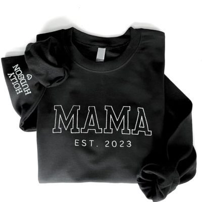 Personalized Embroidered Mama Sweatshirt