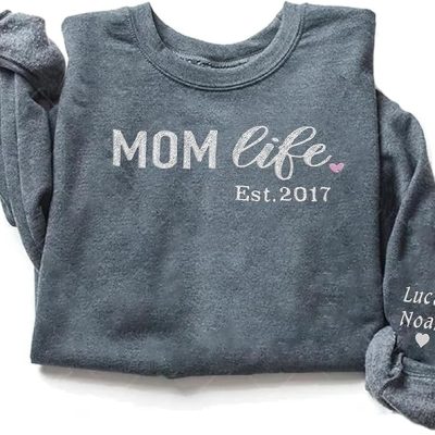 Personalized Embroidered Mama Sweatshirts For Women