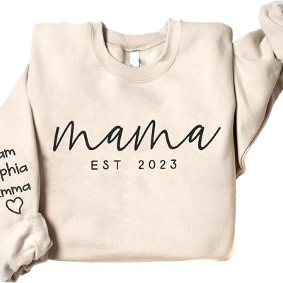 Personalized Mama Embroidered Sweatshirt