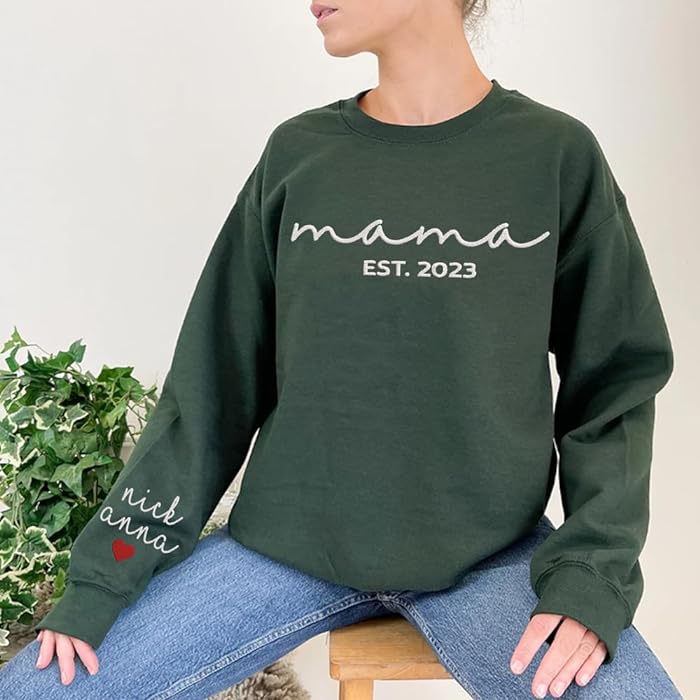 Mama Est 2023 Embroidered Sweatshirt