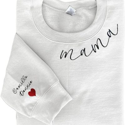 Personalized Mama Embroidered Sweatshirt