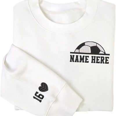 Personalized Soccer Embroidered Sweatshirts
