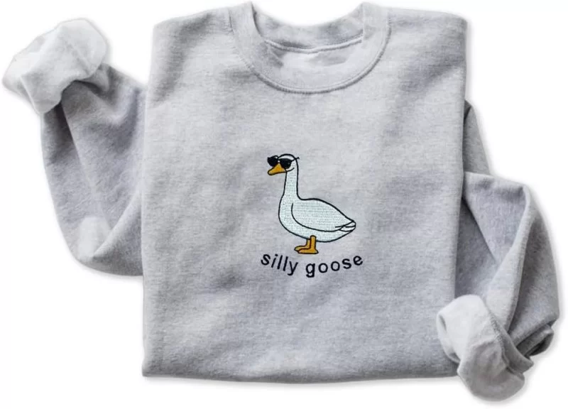 Silly Goose Embroidered Sweatshirt