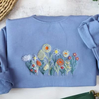 Wildflowers Embroidered Crewneck