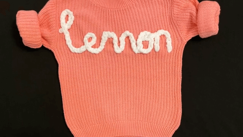 how to buy an embroidered name sweater