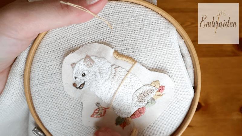 Handmade of white Custom Embroidered Dog Sweatshirt